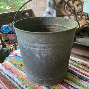 Galvanized Steel Bucket Rustic Farm